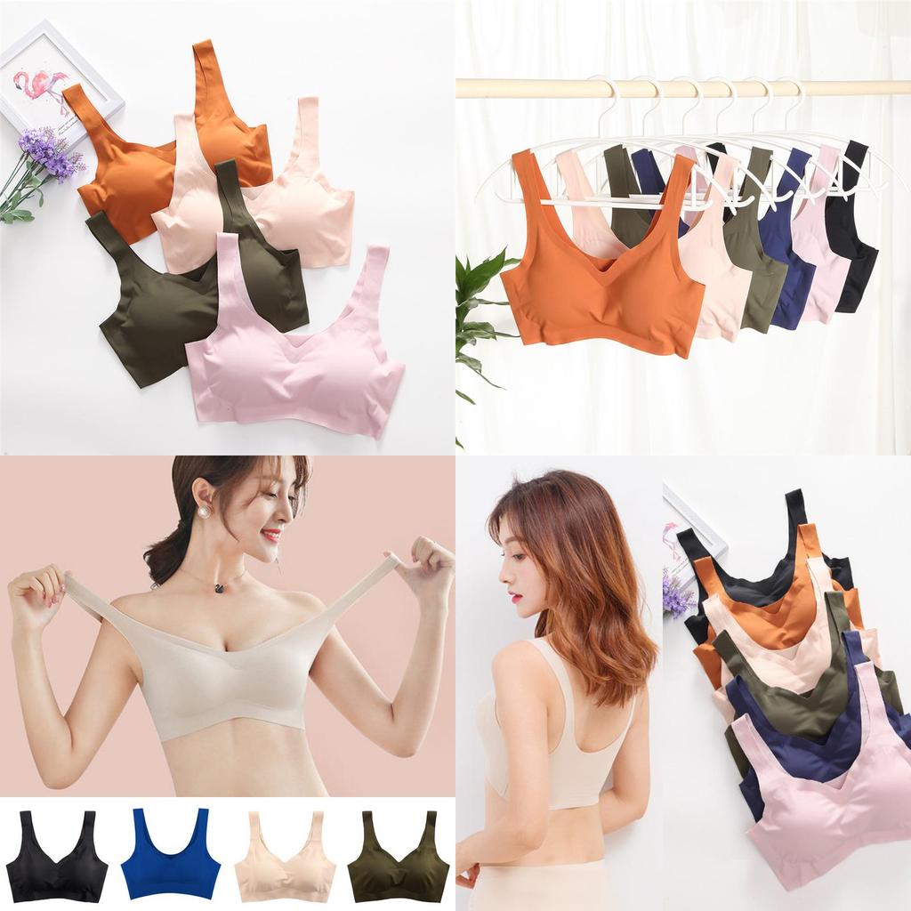 Comfort Ladies Lace Sports Yoga Bra Push Up Wireless Bralette Non Wire Seamless