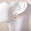 Korean Heart Shape Earrings: Elegant Ear Cuffs for Women - Luxury, Simple Hoop, Hip Hop Style Jewelry
