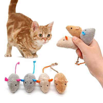 Plush Cloth Mouse Toy with Catnip Interactive Self-Playing Resistant Toy