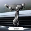 Black Car Phone Holder, Retractable Gravity Air Vent Mount, Car Interior Accessory