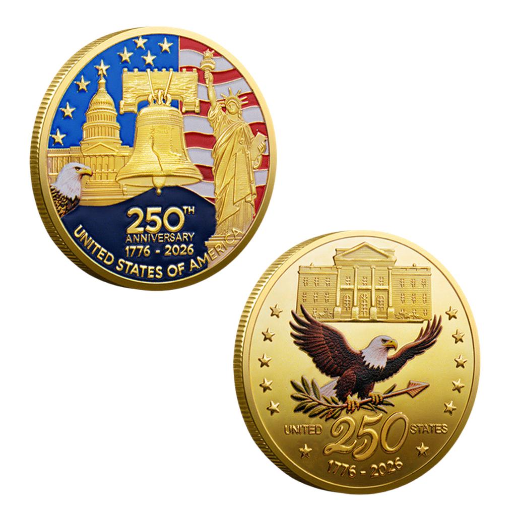1776 To 2026 American Freedom Coin Features Bell Designs Independence Memorial Coin