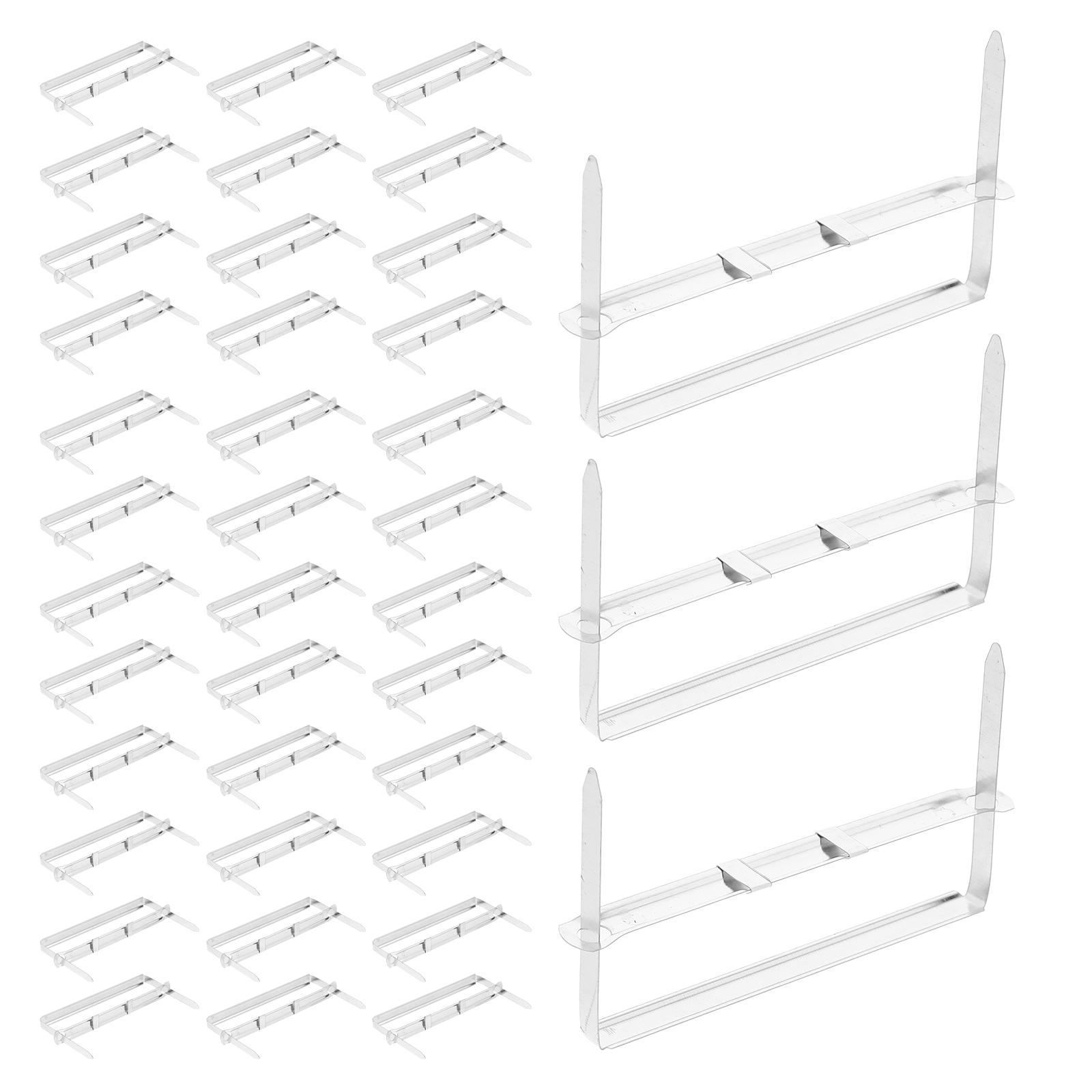 100pcs Metal Stationery Office Practical Plastic Bookbinding Supplies Practical Clips Bookbinding Folder серебряный
