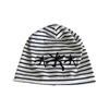 Striping Embroidered Elastic Beanies Brimless Knitting Hat For Men Women And Kids Soft Stretchable Cap