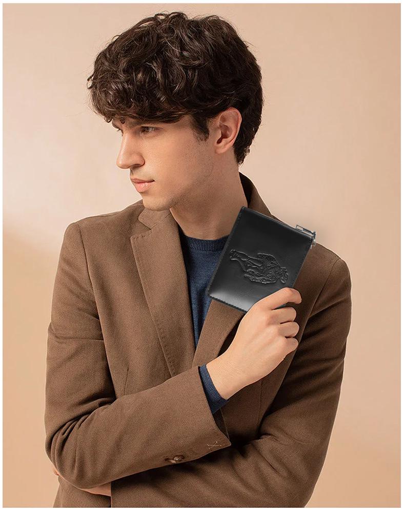 2025 Herren Reißverschluss-Geldbörse: Trendiges Cartoon-Design mit mehreren Kartenfächern