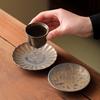Kiln Change Glaze Ceramic Coasters Set Handmade Pottery Coasters for Hot Tea Cup Home Decor Kung Fu tea set