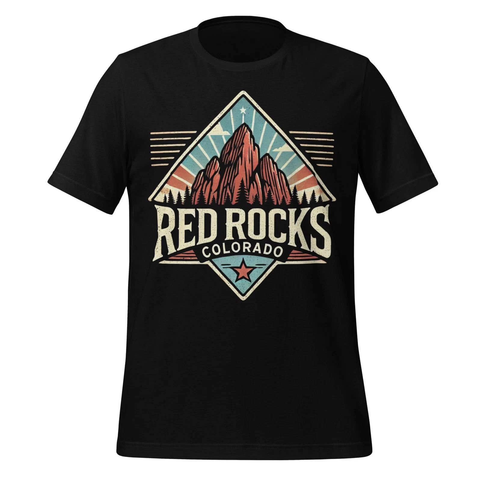 

Red Rocks Colorado Shirt Vintage Hiking Graphic Tee Unisex Outdoor Nature Top S