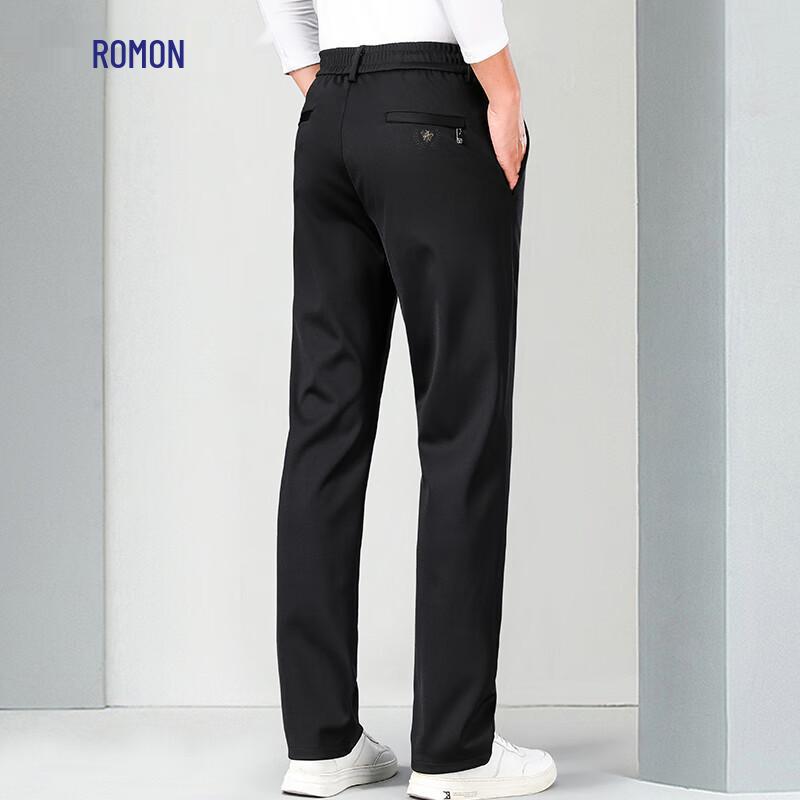 Romon Men's Summer Ice Silk Straight Leg Casual Pants