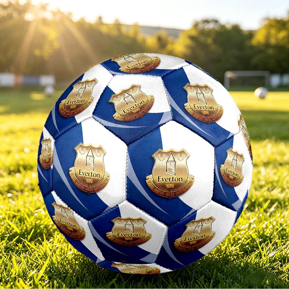 Everton Football Aufgedruckter Fußball Größe 5, Anti-Rutsch Erwachsenen Spielball Souvenir für Fußballfans