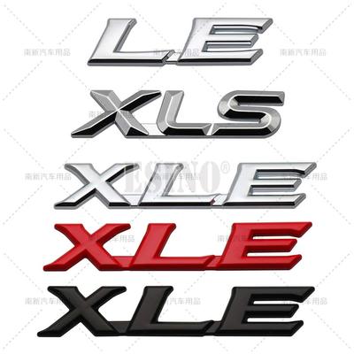 RE02Car Styling 3D LE XLS XLE Car Metal Alloy RearTrunk Fender Adhesive Badge Body Tailgate Displaceme Emblem For Sienna