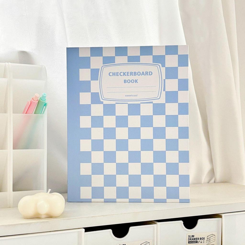 Korean Style Plaid A5 Loose-Leaf Photo Album - Cute, Hard Shell, Three-Inch Card Storage for Star-Chasing Fans