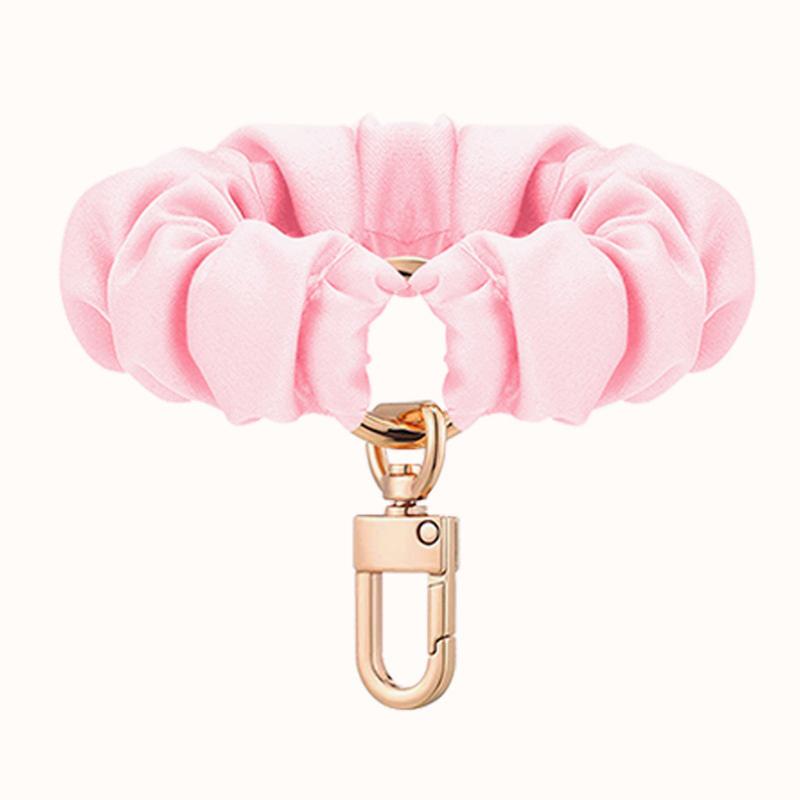 

Стильное украшение для ключей с регулируемым браслетом на запястье, кожаный брелок-скранчи, эластичный ремешок для запястья для женщин