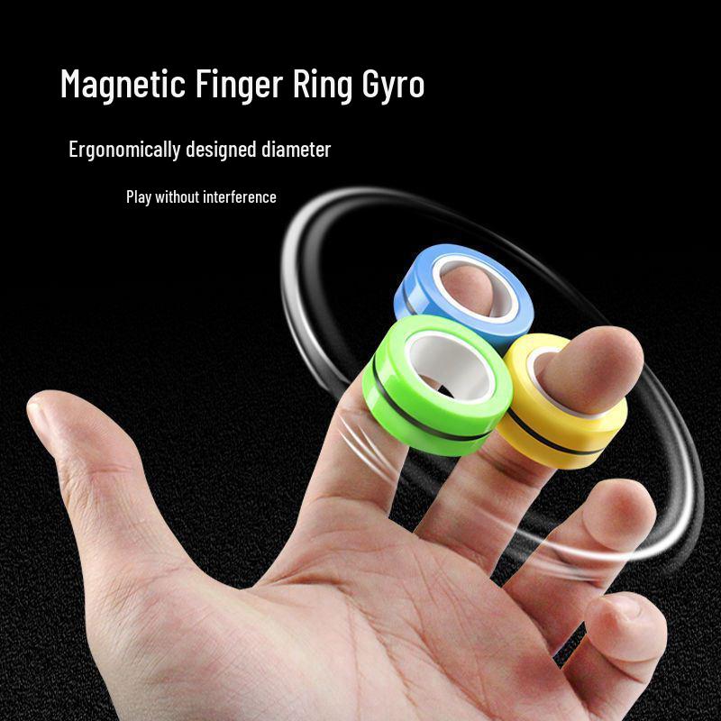 TikTok Celebrity Magnetic Gyro Ring: Adult Decompression & Anti-Anxiety Toy