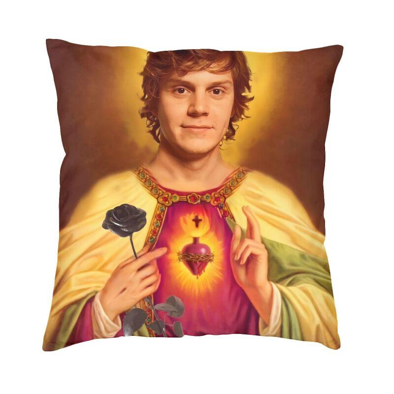 Cool Actor Star Movie Evan Peters Square Throw Pillow Case Decoration 3D Double Side Printed Cushion Cover for Car