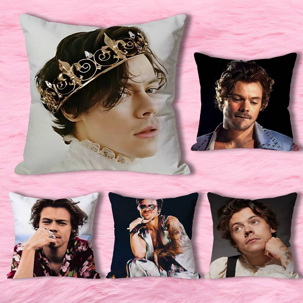 Povlaky na polštář H-Harry S-Styles pro ložnici obývací pokoj pohovku domácí dekorace Polyesterový potah na polštář se zipem
