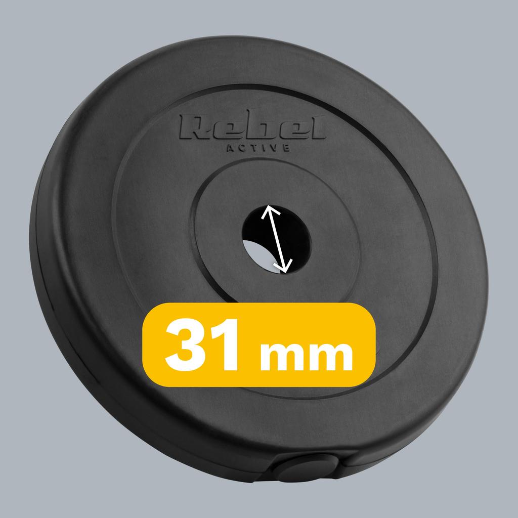 Bituminous Load Set 4X2.5Kg 10Kg Hole 31Mm Classic Plate Rebel
