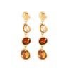 Sweet Creative Waterdrop Earrings Charm Geometric Inlaied Rhinestone Stud Earrings Metal Retro Tassel Long Dangle Earring Women