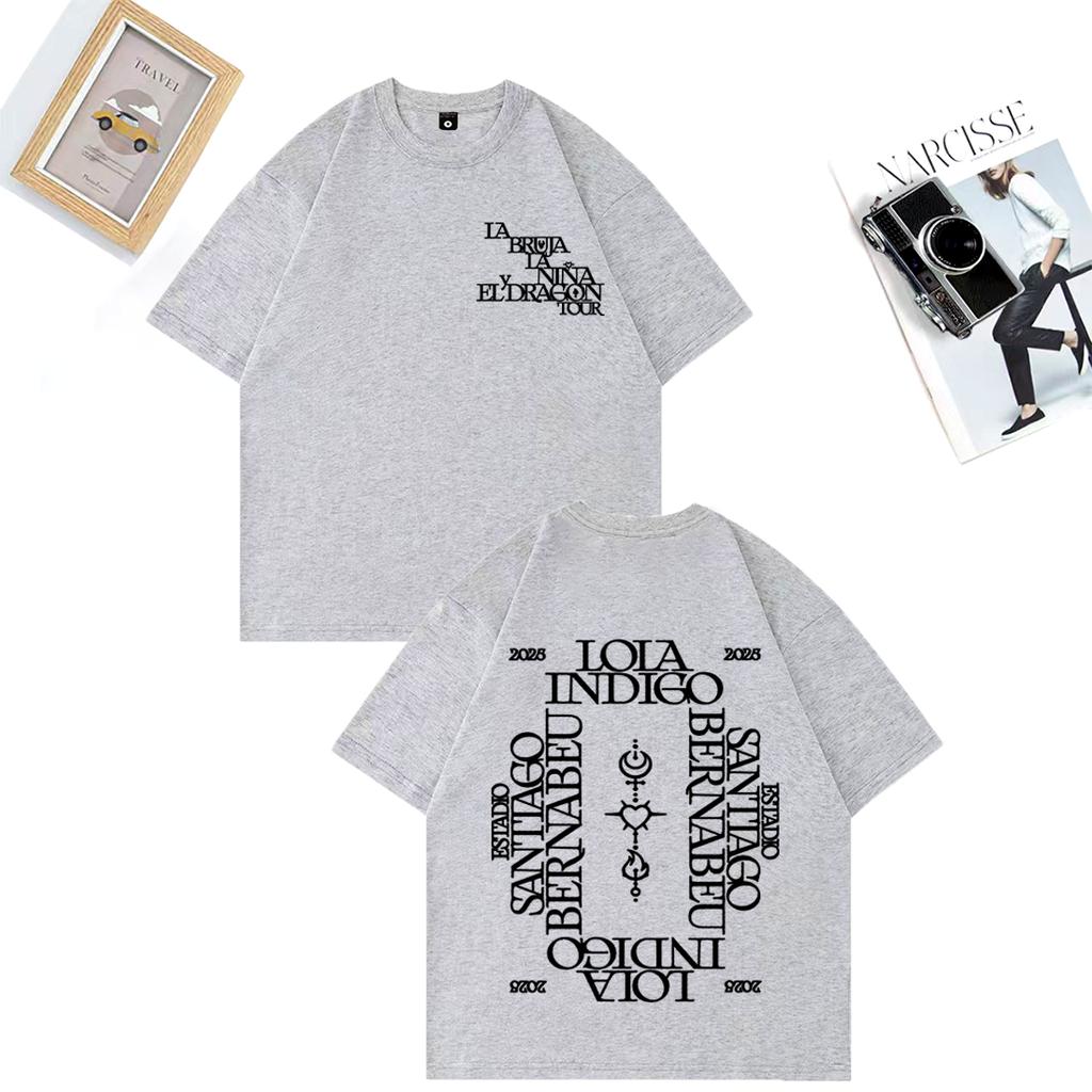Lola Indigo 2025 Tour Graphics T Shirt Unisex WOMENs vintage Oversized Cotton tshirts Street Hip Hop short sleeve Fashion t shirt