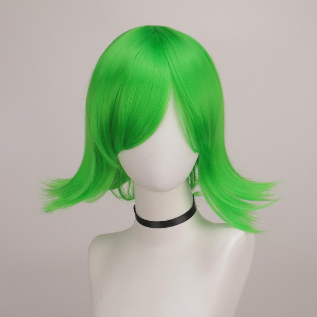 Movie Inside Out  2 Joy Wigs Short Blue Heat Resistant Hair Cosplay Costume Wigs Inside Out Disgust Cosplay Synthetic Wig