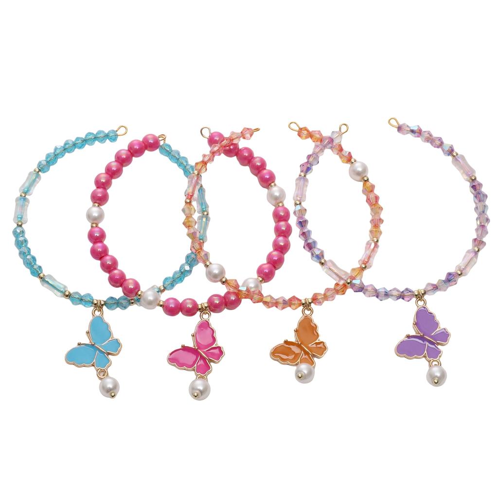 5Pcs Alloy Drip Oil Double Hanging Butterfly Charms Pendant For Women Kids Necklace Bracelet DIY Jewelry Making Accessories