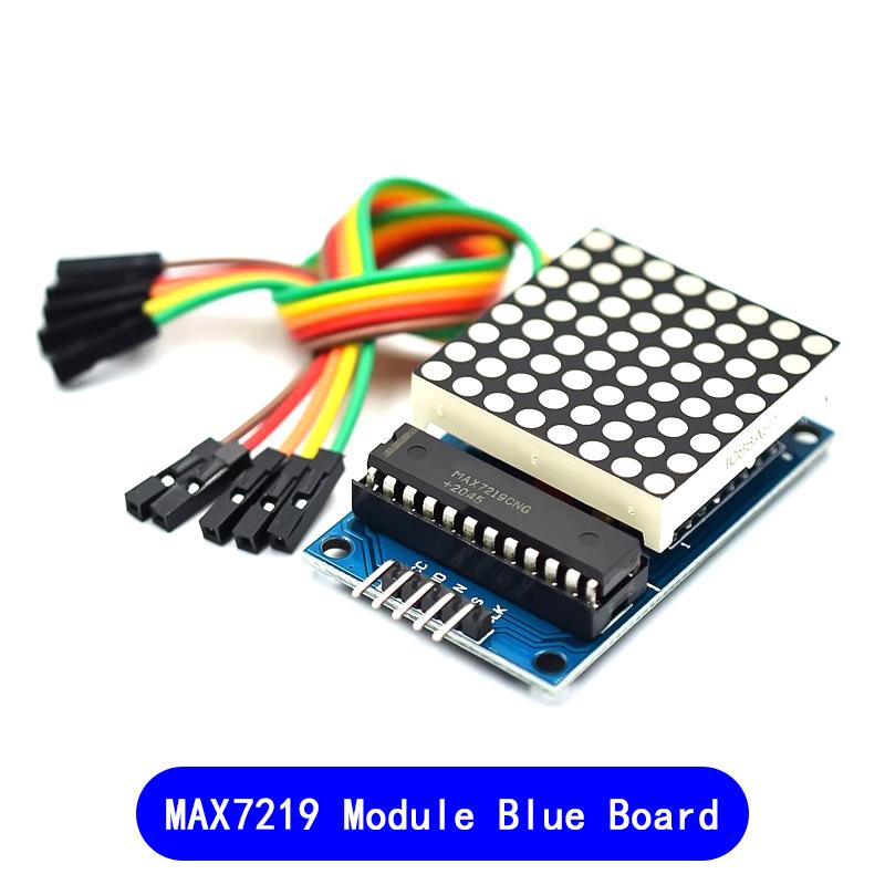 MAX7219 Dot Matrix Module Microcontroller Module Control Module Display Module 4 In One Display With 5P Line For Arduino
