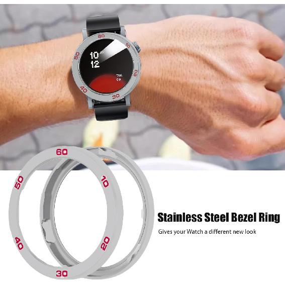 Compatible for CMF Watch Pro 2 Bezel Ring, Stainless Steel Bezel Ring Adhesive Cover Anti Scratch & Collision Protector CMF Watch Pro 2 Smartwatch