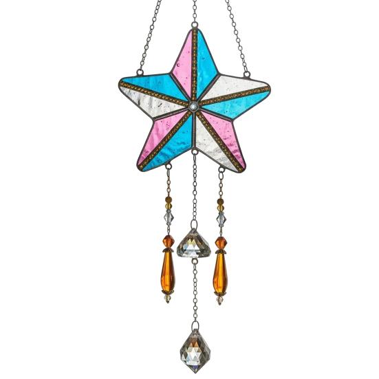 Sea Animal Sun Catcher Coastal Hanging Decoration Conch Starfish Seahorse Suncatcher for Home Windows Balcony Decor