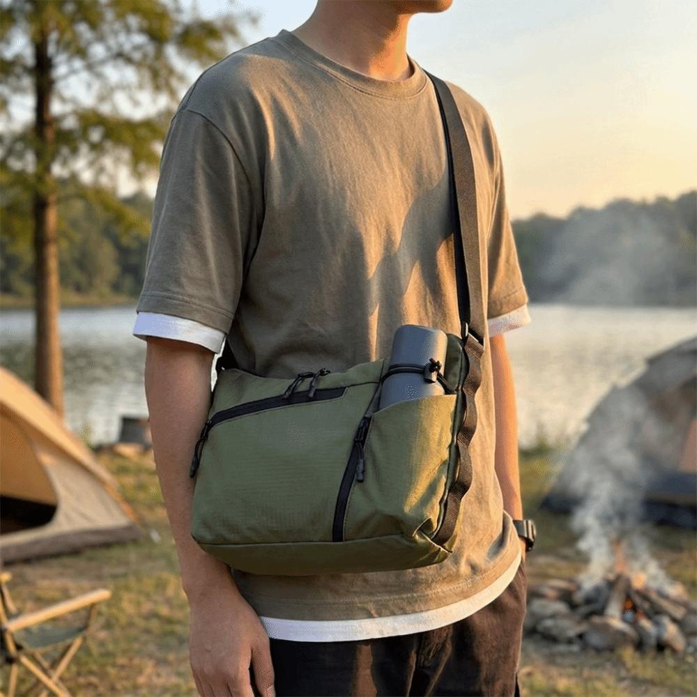 Thickened Water Bottle Messenger Bag Multi Pocket Single Shoulder Bag Daily Use