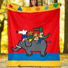 Maisy Mouse Theme Printed Blanket - Perfect for Couch, Bed, Travel & Outdoor Use | Machine Washable, Cozy & Durable.