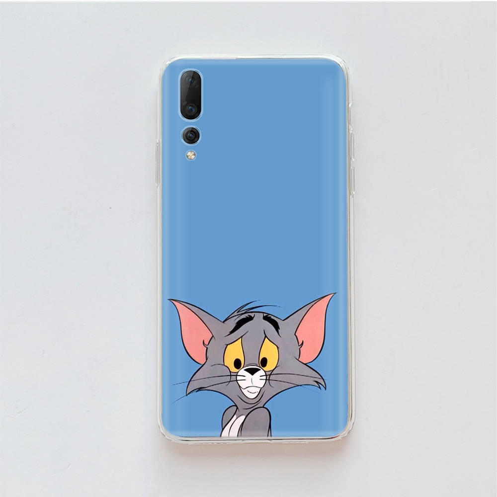 Transparent Case for Samsung A04 A14 A23 M33 M53 Realme 10 9 C35 C55 VIVO X80 Infinix Hot 30 Note 11 Tecno Spark 8P Pro C-45 Tom and Jerry