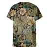 Women's Printed Short Sleeve Round Neck Retro Short Sleeve Summer Loose Tops Tops Women's Summer T-Shirts
