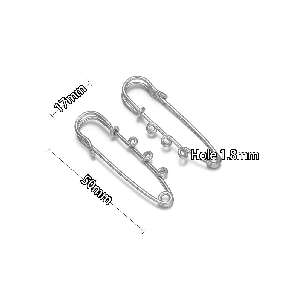 

5pcs Stainless Steel Safety Pins 4 Hoops Clasps for DIY Jewelry Findings Making Clothing Supplies Apparel Brooches Accessories
