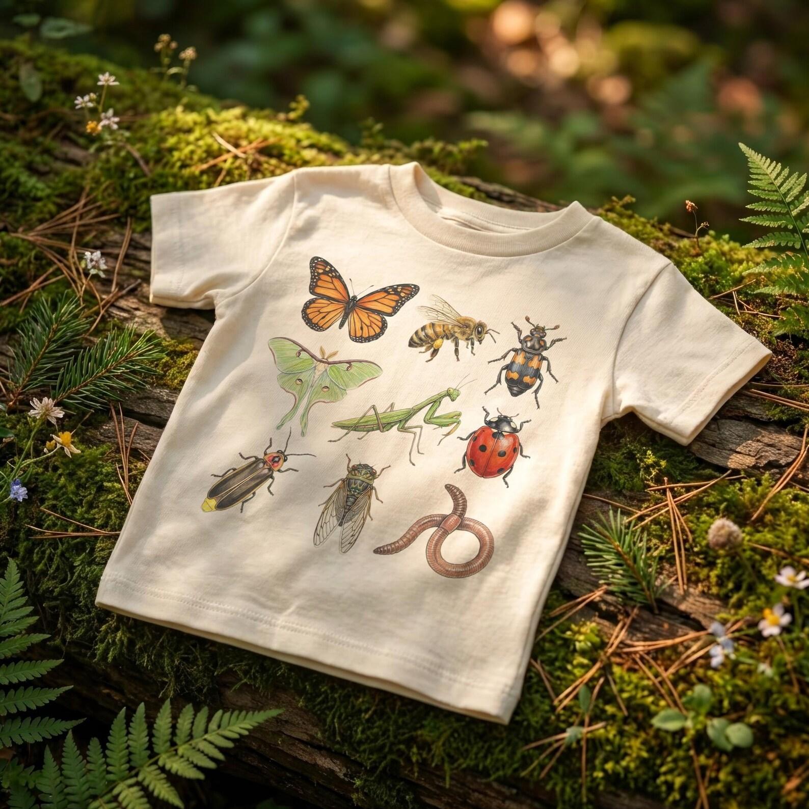Insects Of North America Field Guide Bugs Gift: Worm, Beetle, Fly, Bee T-Shirt 120