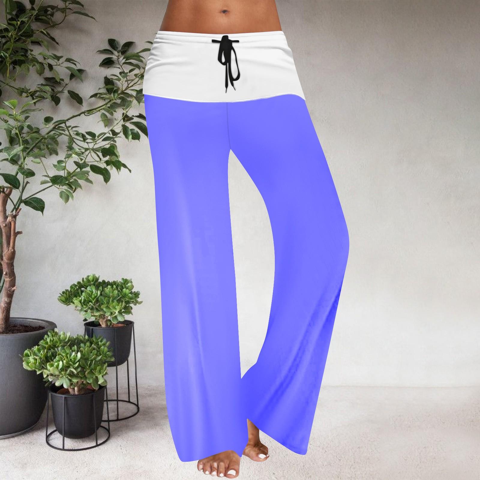 

Женские повседневные брюки с широкими штанинами, эластичным поясом на кулиске и цветовой блокировкой M