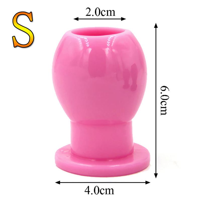 Flexible Glue Hollow Anal  Plug Massager Dilator Erotic Intimate Adult Sex Toys Masturbation