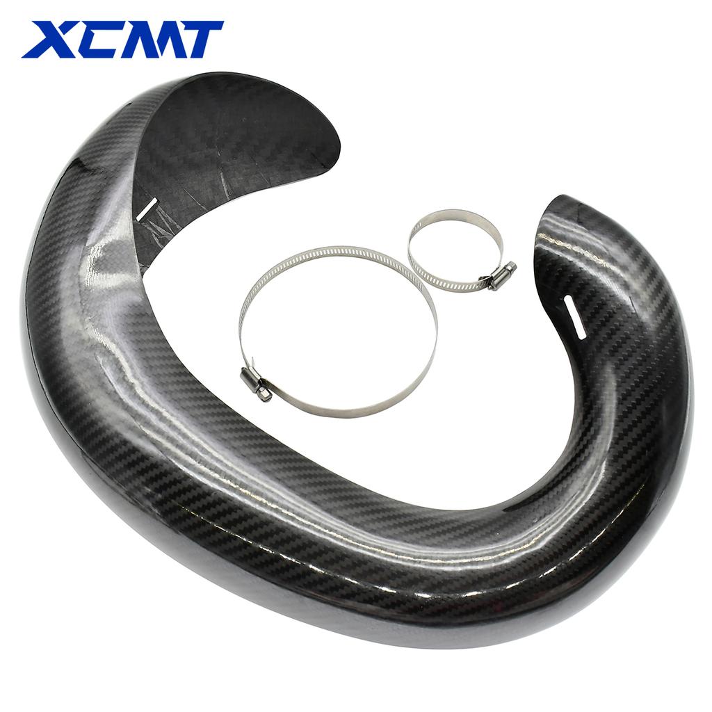 Motorcycle Exhaust Guard Cover Exhaust Pipe Carbon Fiber Protection For KTM Husqvarna 250 300 2-Stroke Dirt Bike Accessories