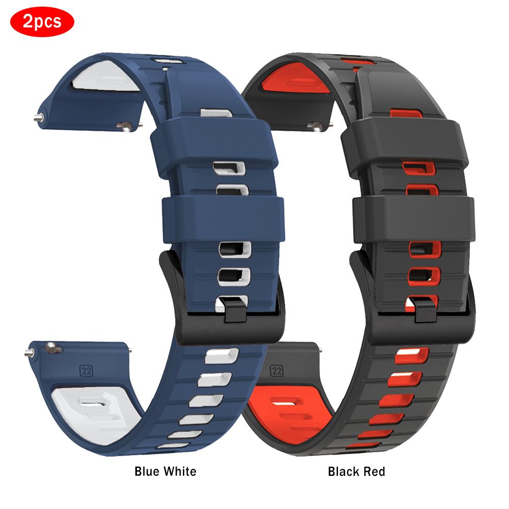 2pcs 20mm 22mm Silicone Strap For HUAWEI WATCH 4 3 Pro Bracelet For HUAWEI WATCH GT 5 Pro 4 3 2 SE 46mm 42mm /Runner Sports Band