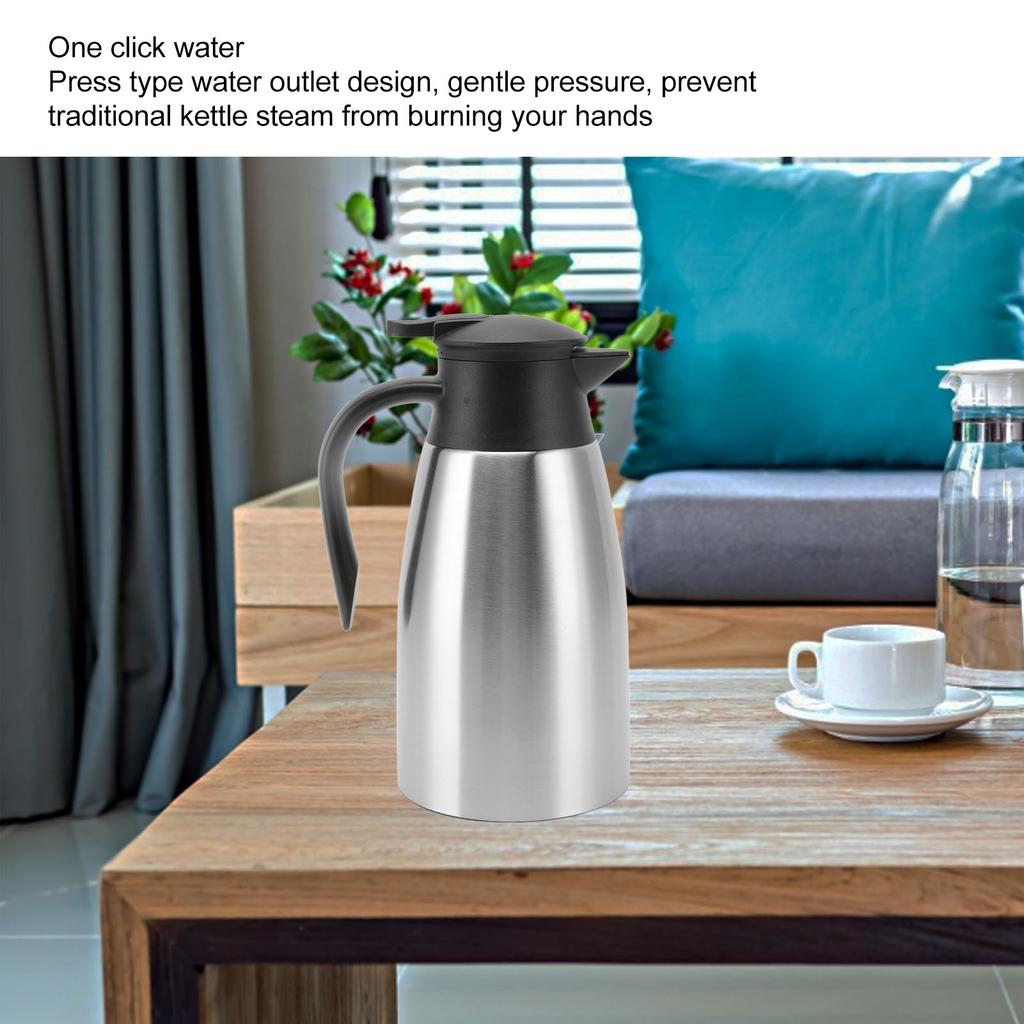 Large Capacity Press Type Thermal Kettle Inner   304  Stainless Steel Thermal Coffee   for Home Student