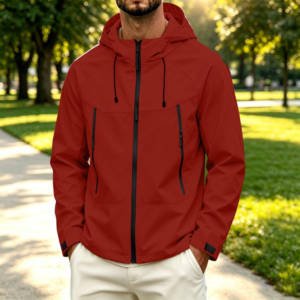 Men's Outdoor Sports Jacket Windbreaker for Hiking Running and