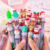 Cartoon Christmas 10-Color Click-Action Ballpoint Pen – Cute Student Stationery Gift.