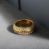 Stainless Steel Ring for Women Inlaid Zircon Rings Waterproof Romantic Fashion Jewelry