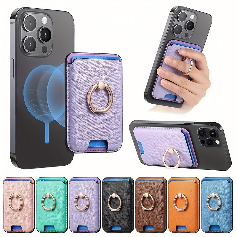 Mobile Phone Ring Magnetic Universal Card Holder Built-in N52 Powerful Magnet Ring Hold 3 Cards Solt ID Cards Bank Cards Credit