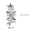 Waterproof Black & White Sketch Flower Half Sleeve Tattoo Stickers
