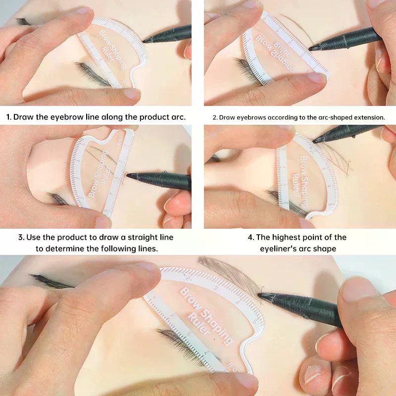 1PC Brow Mapping Ruler Eyebrow Shaping Ruler 1 Minute Fast Drawing Design Brow Easy Tool Microblading Permanent Mekup Stencils