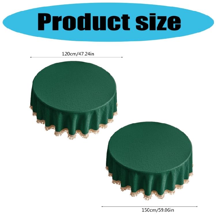 Wipe Cleaning Dining Table Protectors Jacquard Pattern Tassels Accent Sturdy Polyester Home Decoration