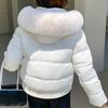 Fashion Winter Coat Female Short Parkas Hooded Faux Fur Collar Casual Loose Thick Warm Women's Jackets