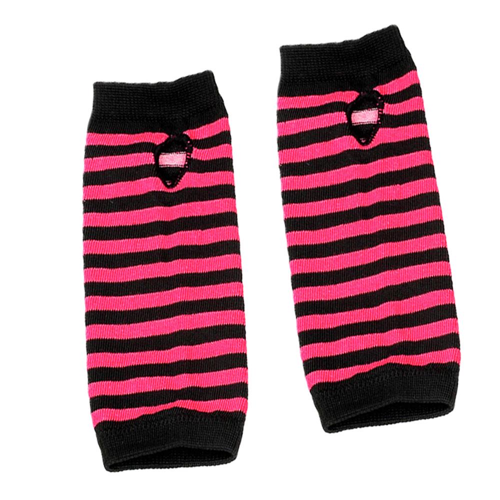 

Anime Cosplay Striped Knitted Fingerless Gloves & Wrist Sleeves for Kids One Size