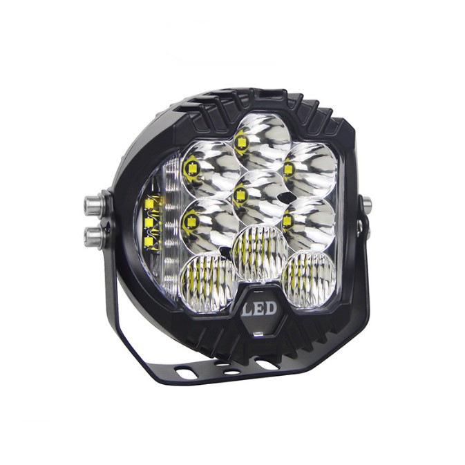 9-inch 75W Wrangler Off-road LED Headlights with Three-sided Illumination for Modified Bumper and Roof