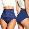 Große Größe Damen Frühling und Sommer Sexy Hohe Taille Kreuz Voll Bedeckt Hüfte Bauchstraffung Hüfte Ohne Markierung Dreieck Panties