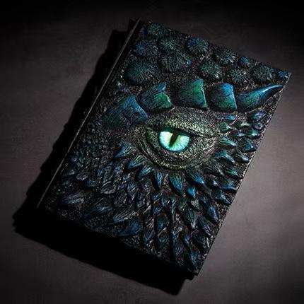 Hotselling One-eyed Dragon Notebook for Holiday Gifts GTB02 3D Eye Embossed Journal Notebook Resin Crafts синий