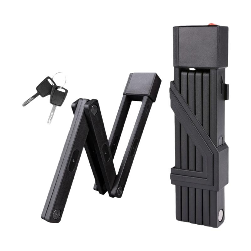 Folding Bicycles Security Lock Weather proof Foldable Bike Lock Rustproof Lock with 2 Key For Commuters Secure Cycling